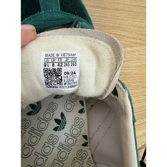 Adidas NWB Size 9.5 Handball Spezial Collegiate Green & Pink Velvet Kelly Dark - Picture 4 of 11